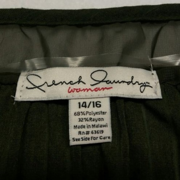 French Laundry Green Sheer Top Striped - Picture 5 of 6